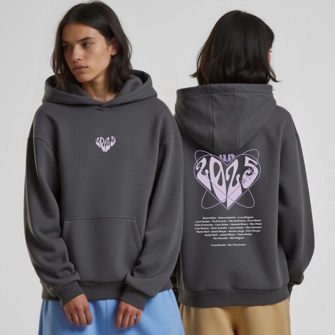 AK HEART #1 | shirtival - Abschluss Pullover - Abipulli- Abschlusspulli - Abimotto 2025 - Abschlussmotto - Abschluss Hoodie