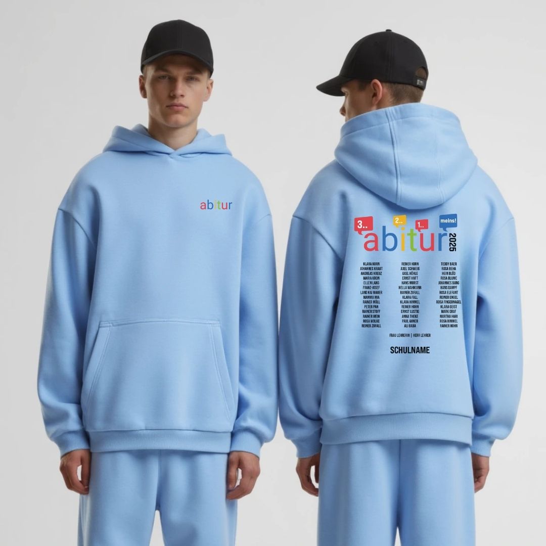 ABI 3,2,1...MEINS | shirtival - Abschluss Pullover - Abipulli- Abschlusspulli - Abimotto 2025 - Abschlussmotto - Abschluss Hoodie
