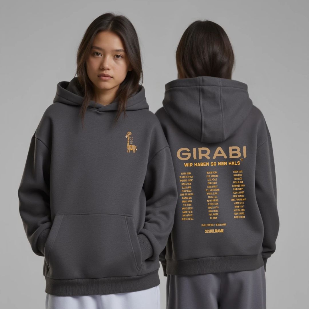 GIRABI #1 | shirtival - Abschluss Pullover - Abipulli- Abschlusspulli - Abimotto 2025 - Abschlussmotto - Abschluss Hoodie