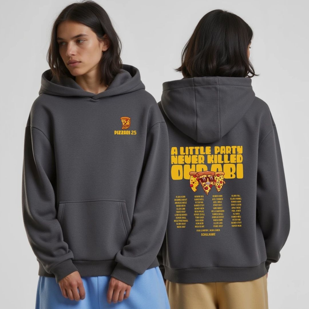 PIZZABI #1 | shirtival - Abschluss Pullover - Abipulli- Abschlusspulli - Abimotto 2025 - Abschlussmotto - Abschluss Hoodie