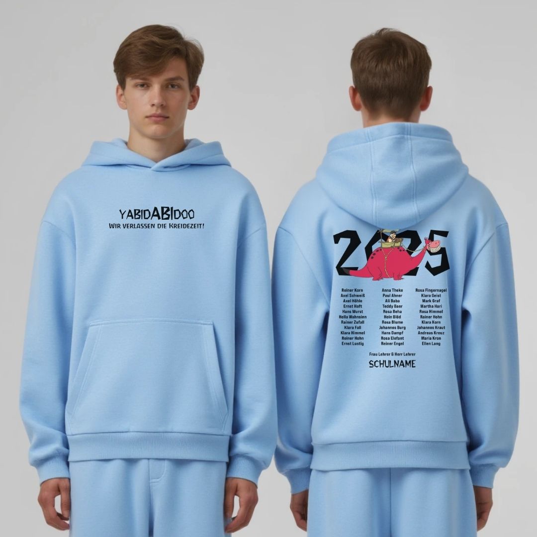 YABIDABIOOO - WIR VERLASSEN DIE KREIDEZEIT #1 | shirtival - Abschluss Pullover - Abipulli- Abschlusspulli - Abimotto 2025 - Abschlussmotto - Abschluss Hoodie