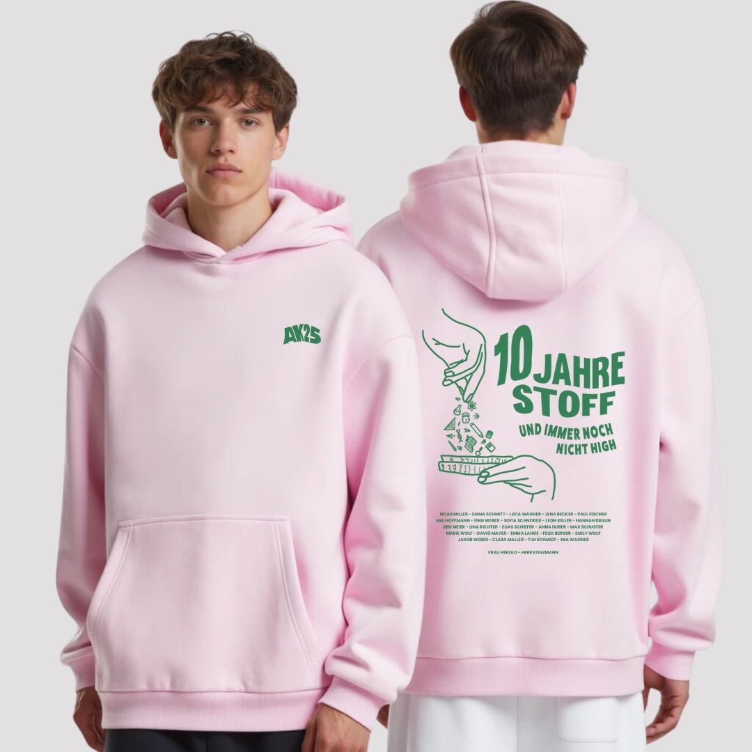 AK 10 JAHRE STOFF #2 | shirtival - Abschluss Pullover - Abipulli- Abschlusspulli - Abimotto 2025 - Abschlussmotto - Abschluss Hoodie