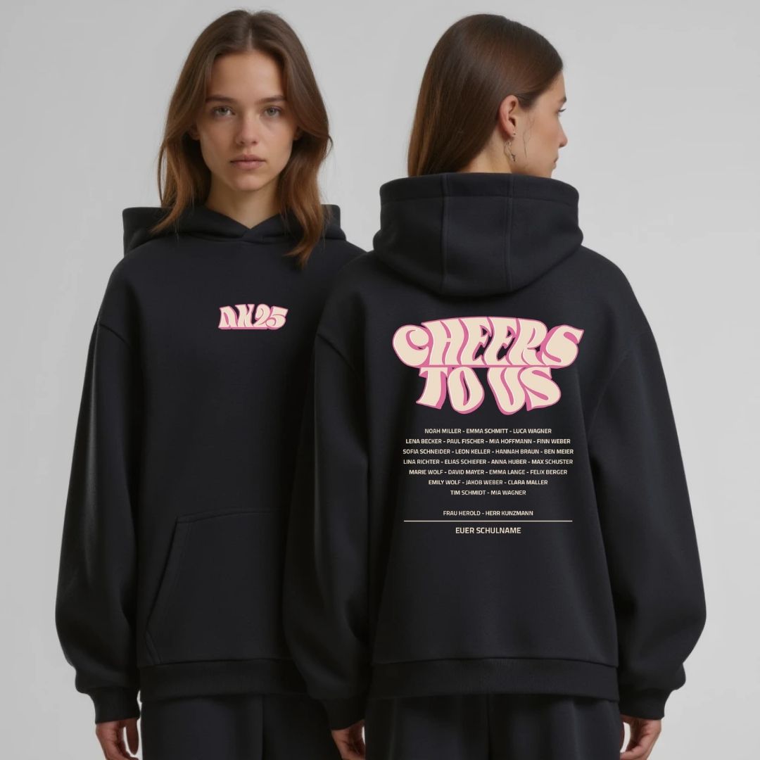 AK CHEERS TO US #1 | shirtival - Abschluss Pullover - Abipulli- Abschlusspulli - Abimotto 2025 - Abschlussmotto - Abschluss Hoodie