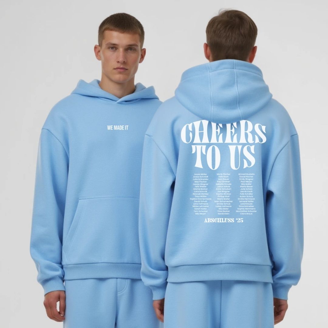 AK CHEERS TO US #2 | shirtival - Abschluss Pullover - Abipulli- Abschlusspulli - Abimotto 2025 - Abschlussmotto - Abschluss Hoodie