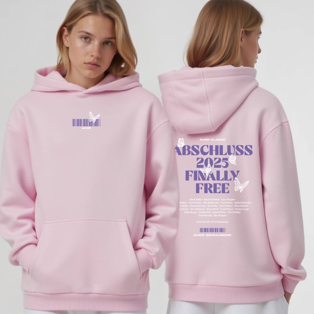 AK FINALLY FREE #3 | shirtival - Abschluss Pullover - Abipulli- Abschlusspulli - Abimotto 2025 - Abschlussmotto - Abschluss Hoodie