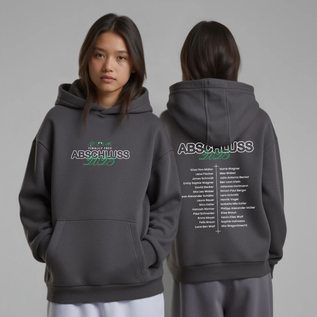 AK FINALLY FREE #8 | shirtival - Abschluss Pullover - Abipulli- Abschlusspulli - Abimotto 2025 - Abschlussmotto - Abschluss Hoodie