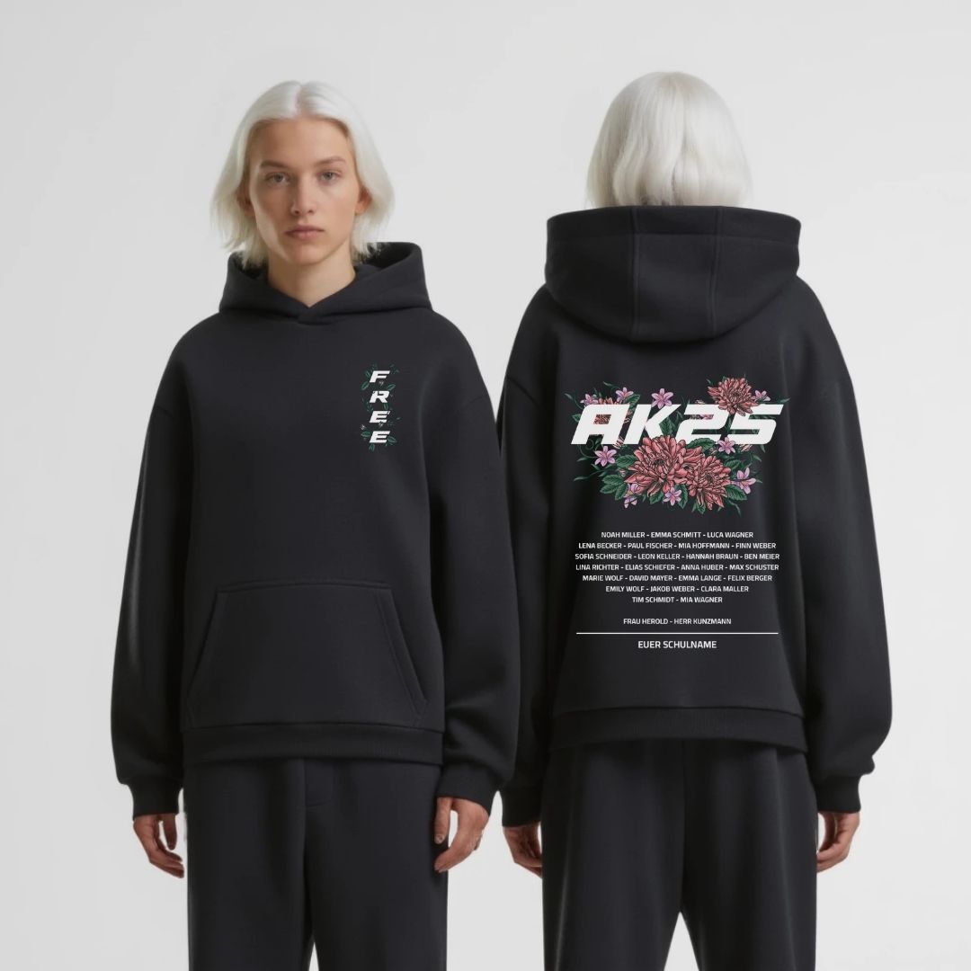 AK FLOWERS #3 | shirtival - Abschluss Pullover - Abipulli- Abschlusspulli - Abimotto 2025 - Abschlussmotto - Abschluss Hoodie